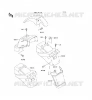 GARDE BOUE pour Kawasaki ZZR250 1993