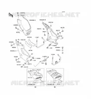 CARENAGE INFERIEUR pour Kawasaki ZZR250 1997