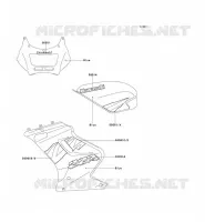 STICKER(BLEU) pour Kawasaki ZZR250 1997