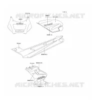 STICKER(VIOLET) pour Kawasaki ZZR250 1997