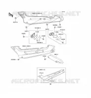 CACHE LAT&Eacute;RAL/GARDE CHAINE pour Kawasaki ZZR250 1998