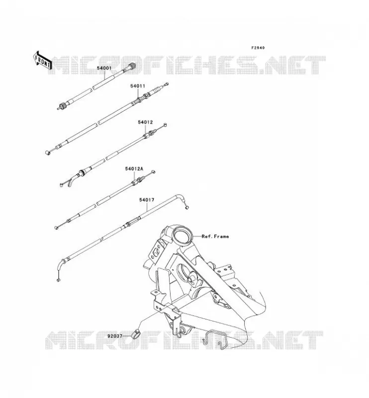 CABLES Kawasaki MOTOS 250 2010 NINJA 250R  EX250JAF