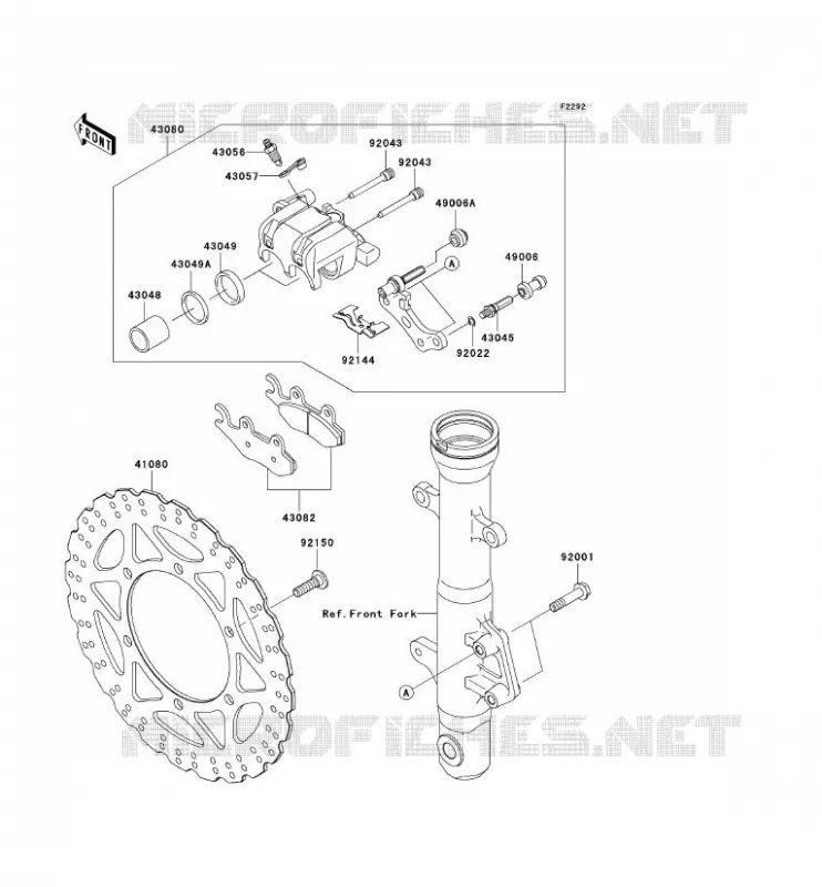 FREIN AVANT Kawasaki MOTOS 250 2010 NINJA 250R  EX250JAF