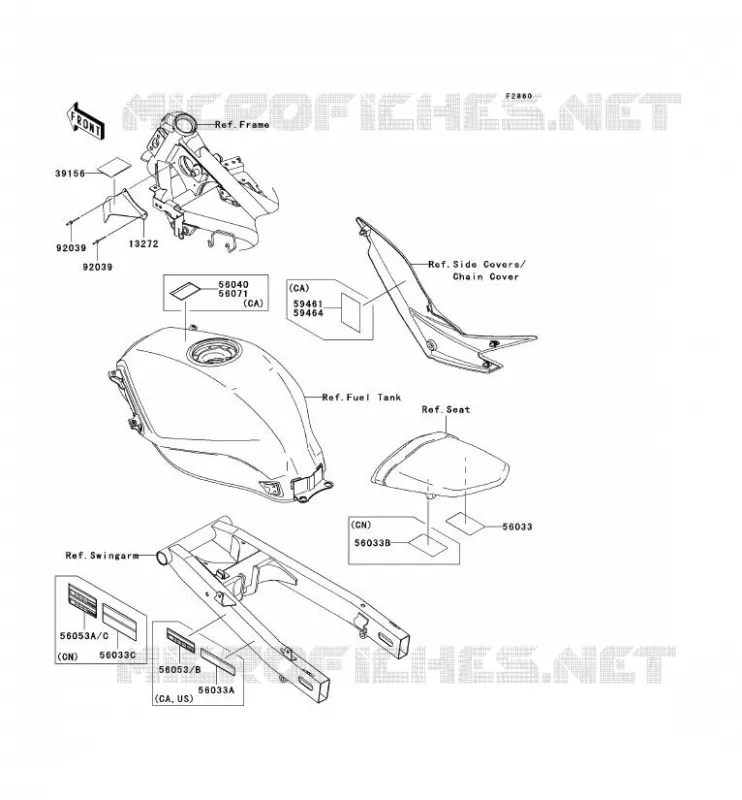 LABEL Kawasaki MOTOS 250 2010 NINJA 250R  EX250JAF
