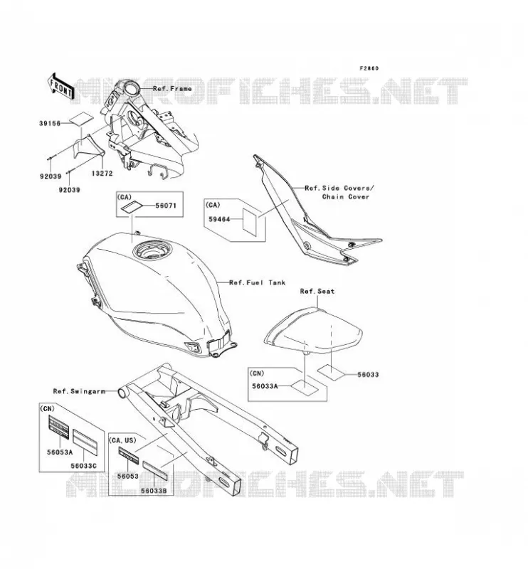 LABEL Kawasaki MOTOS 250 2011 NINJA 250R  EX250JBF