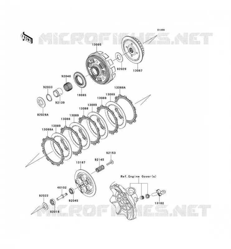 EMBRAYAGE Kawasaki MOTOS 250 2009 NINJA 250R  EX250K9FA