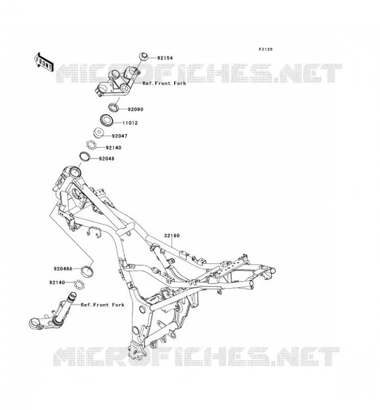 CH&Acirc;SSIS Kawasaki MOTOS 250 2011 NINJA 250R  EX250KBF