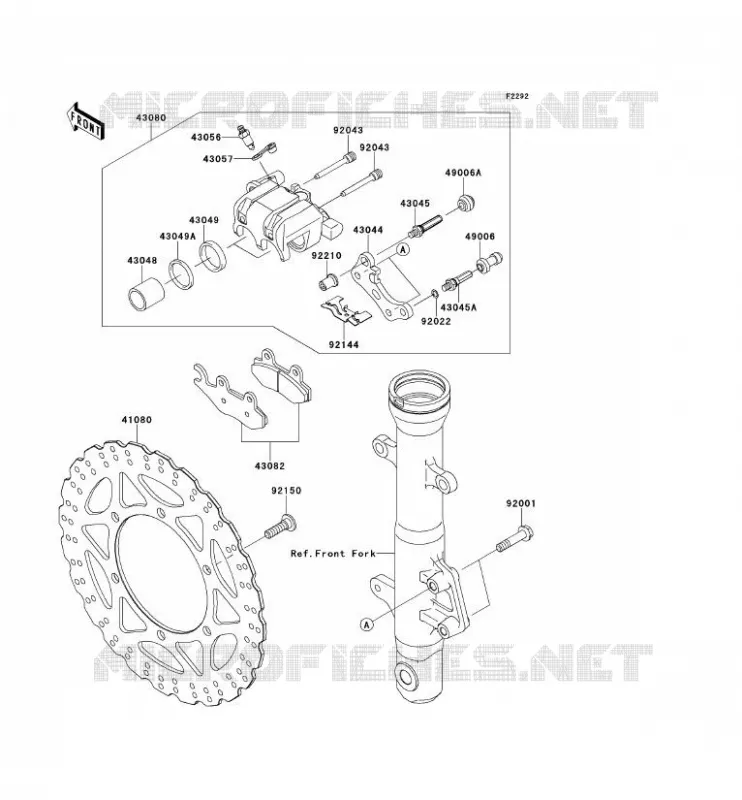 FREIN AVANT Kawasaki MOTOS 250 2011 NINJA 250R  EX250KBF