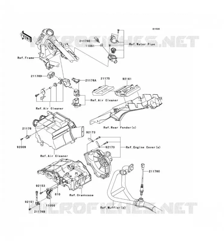 INJECTION CARBURANT Kawasaki MOTOS 250 2011 NINJA 250R  EX250KBF