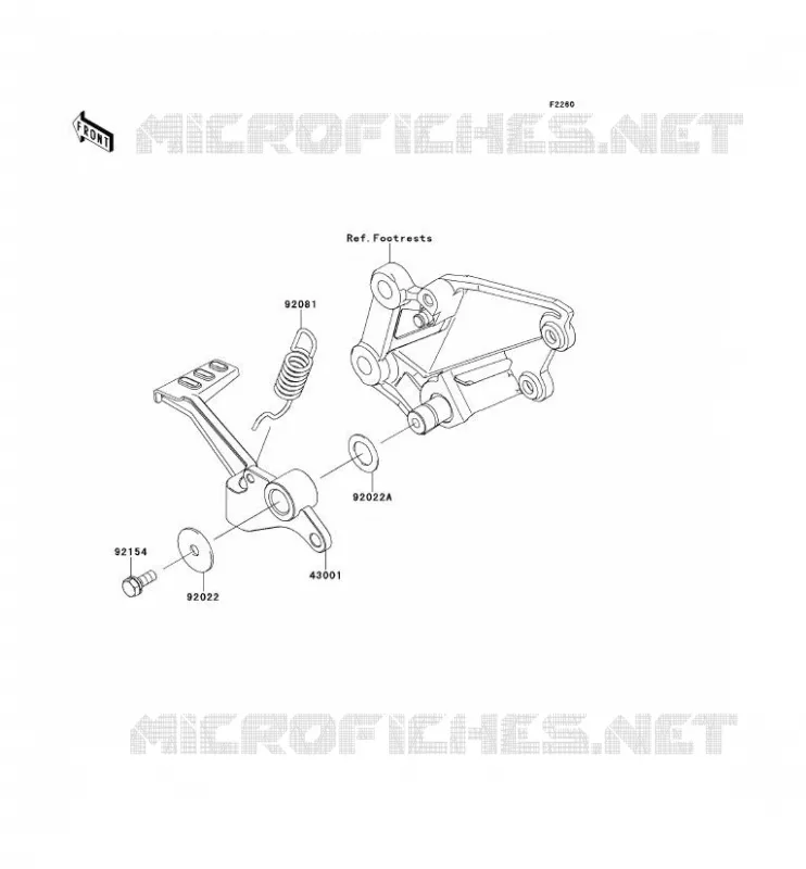 PEDALE DE FREIN/TORQUE LINK Kawasaki MOTOS 300 2013 NINJA 300  EX300ADF