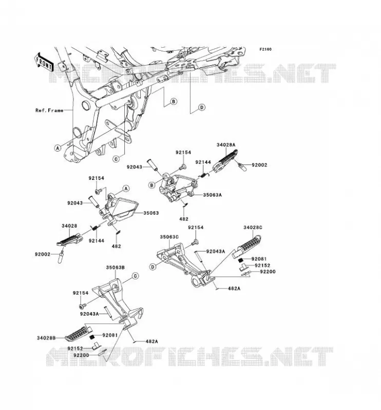 REPOSE PIED Kawasaki MOTOS 300 2014 NINJA 300  EX300AEFA
