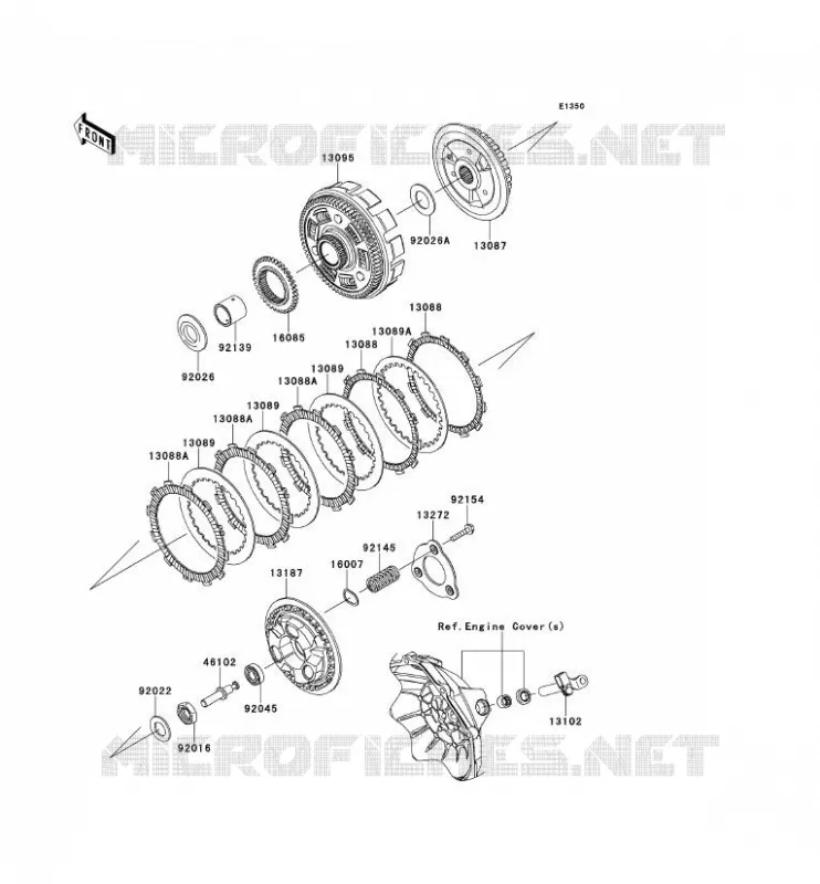 EMBRAYAGE Kawasaki MOTOS 300 2014 NINJA 300  EX300AES