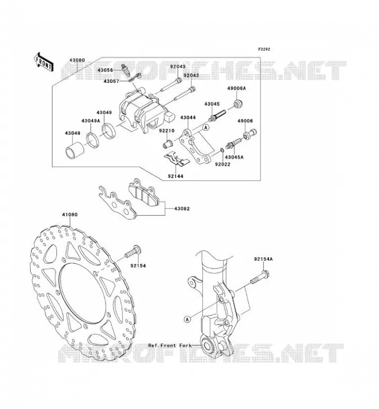 FREIN AVANT Kawasaki MOTOS 300 2014 NINJA 300  EX300AESA