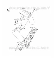 GARDE BOUE AVANT pour Kawasaki NINJA 300 2015