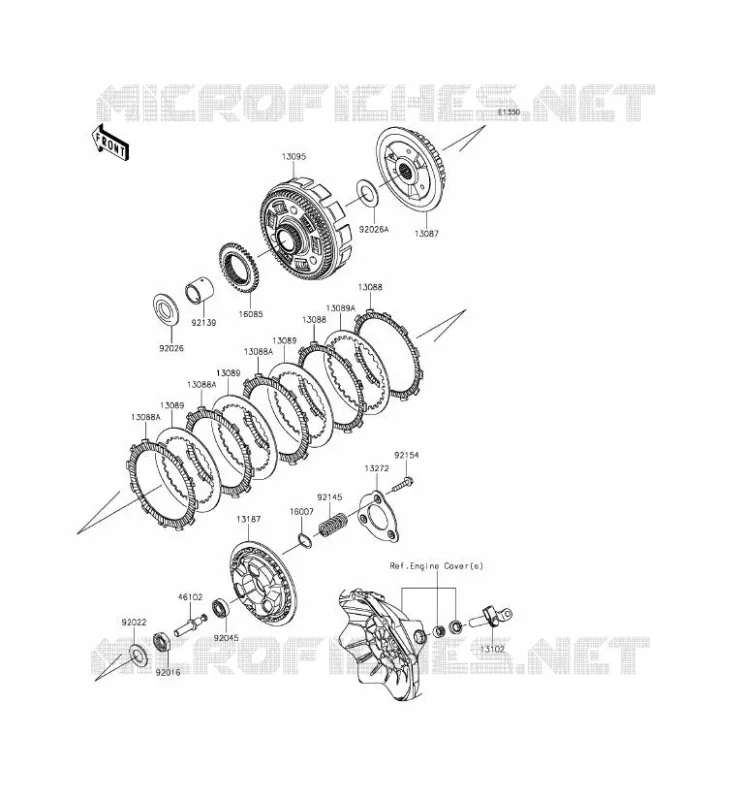 EMBRAYAGE Kawasaki MOTOS 300 2015 NINJA 300  EX300AFS