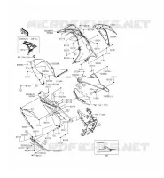 CARENAGE INFERIEUR pour Kawasaki NINJA 300 ABS 2015