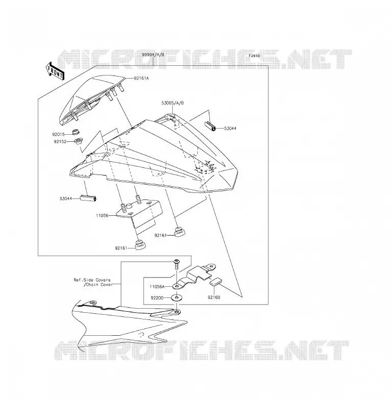 ACCESSOIRE (COUVRE SELLE) Kawasaki MOTOS 300 2015 NINJA 300 ABS  EX300BFS