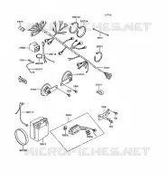 CHASSIS EQUIPMENT ELECTRIQUE pour Kawasaki GPZ305 BELT DRIVE 1989