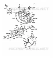 COUVERCLES MOTEUR pour Kawasaki GPZ305 BELT DRIVE 1989