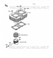 CYLINDRE/PISTON pour Kawasaki GPZ305 BELT DRIVE 1989