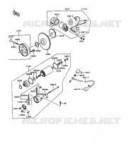 D&Eacute;MARREUR pour Kawasaki GPZ305 BELT DRIVE 1989