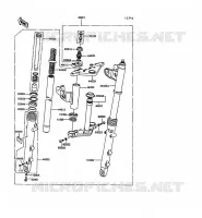 FOURCHE pour Kawasaki GPZ305 BELT DRIVE 1989