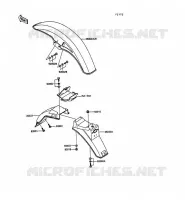 GARDE BOUE pour Kawasaki GPZ305 BELT DRIVE 1989