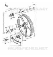 MOYEU AVANT pour Kawasaki GPZ305 BELT DRIVE 1989