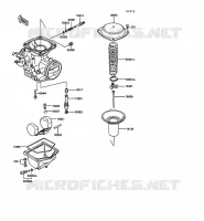 PI&Egrave;CES DE CARBURATEUR pour Kawasaki GPZ305 BELT DRIVE 1989