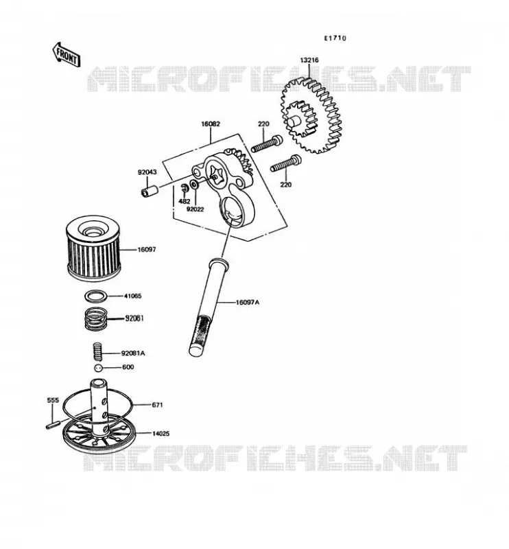 POMPE A HUILE Kawasaki MOTOS 305 1991 GPZ305 BELT DRIVE  EX305-B8