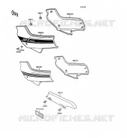 CACHE LAT&Eacute;RAL/GARDE CHAINE(2/2) pour Kawasaki GPZ400S 1989