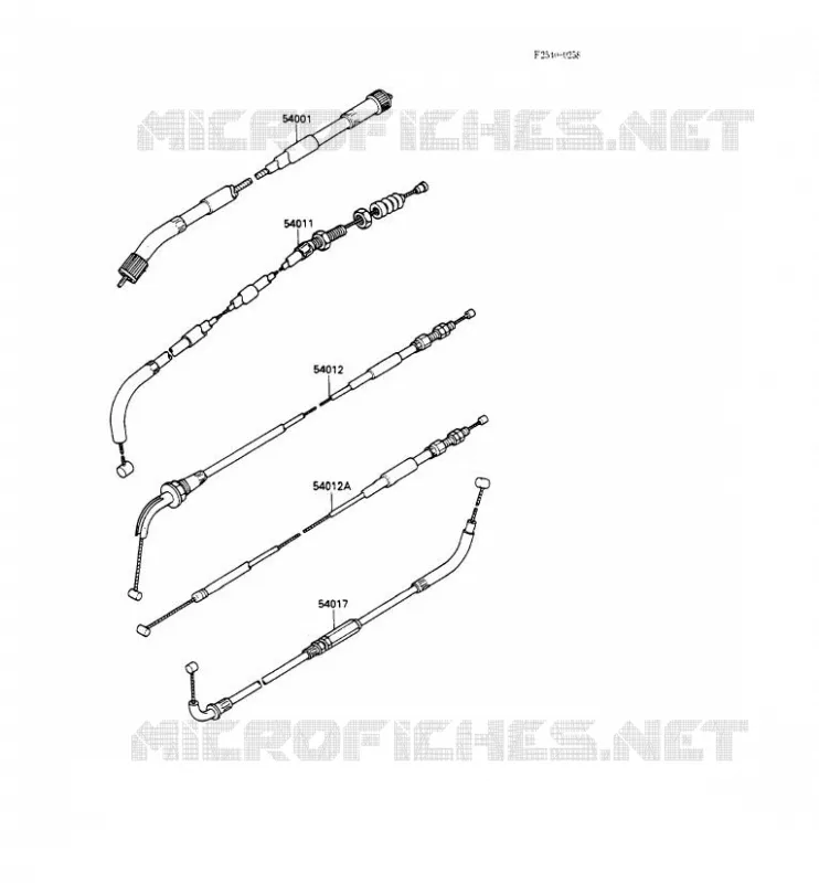 CABLES Kawasaki MOTOS 500 1988 GPZ500S  EX500-A2