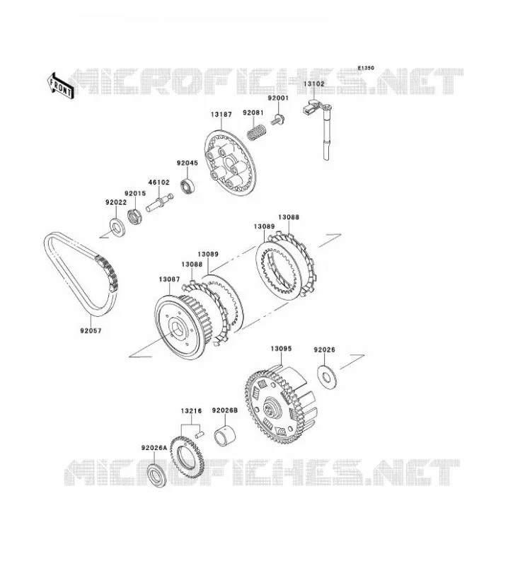 EMBRAYAGE Kawasaki MOTOS 500 1992 GPZ500S  EX500-A6