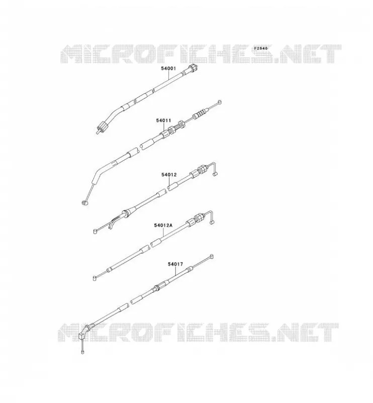 CABLE Kawasaki MOTOS 500 1992 GPZ500S  EX500-B5