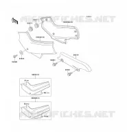 CACHE LAT&Eacute;RAL/GARDE CHAINE pour Kawasaki GPZ500S 1992