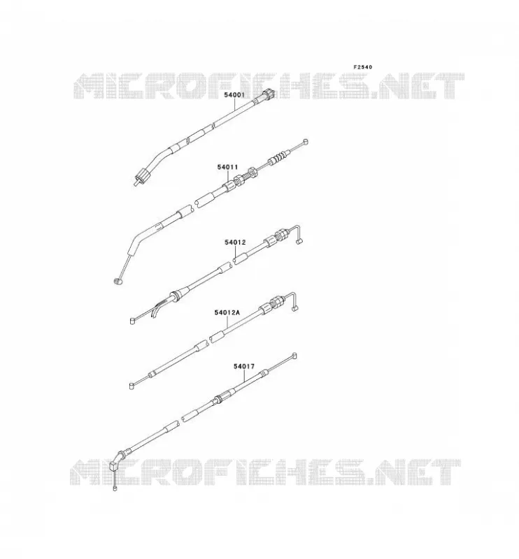 CABLE Kawasaki MOTOS 500 1992 GPZ500S  EX500-C1
