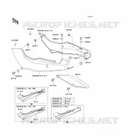 CACHE LAT&Eacute;RAL/GARDE CHAINE pour Kawasaki GPZ500S 2004