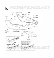 CACHE LAT&Eacute;RAL/GARDE CHAINE pour Kawasaki GPZ500S 2005