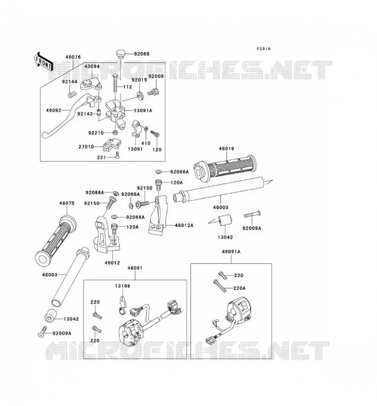 GUIDON Kawasaki MOTOS 500 2005 GPZ500S  EX500-D12
