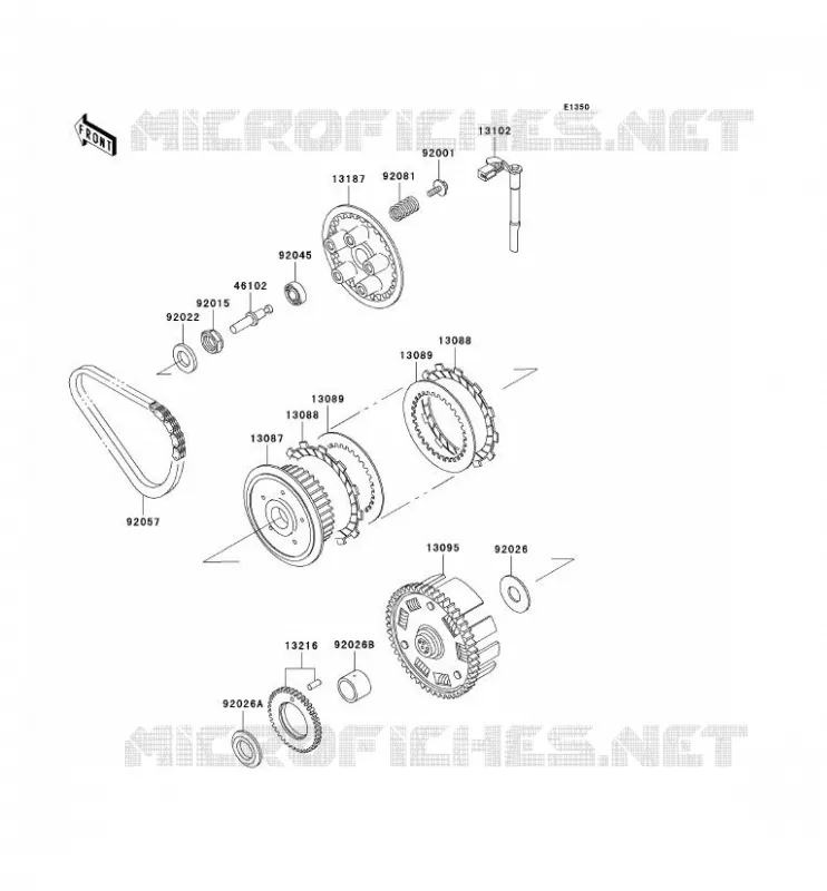 EMBRAYAGE Kawasaki MOTOS 500 2005 GPZ500S  EX500-D12