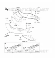 CACHE LAT&Eacute;RAL/GARDE CHAINE pour Kawasaki GPZ500S 1996