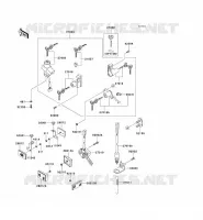 CONTACTEUR SERRURE/R&Eacute;FLECTEUR pour Kawasaki GPZ500S 2006