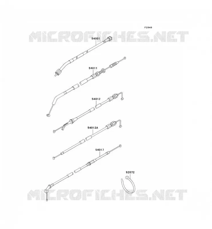 CABLES Kawasaki MOTOS 500 2006 GPZ500S  EX500D6F