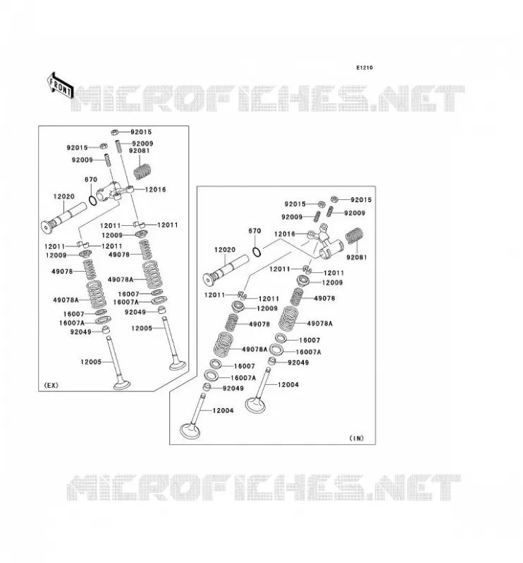 SOUPAPE Kawasaki MOTOS 500 2006 GPZ500S  EX500D6F
