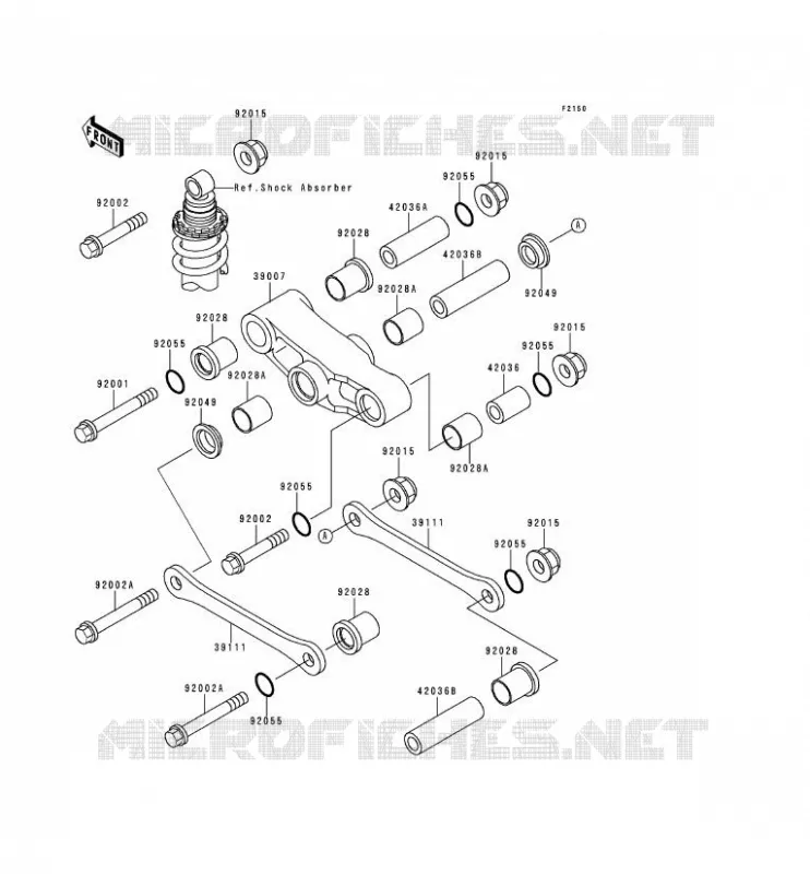 SUSPENSION Kawasaki MOTOS 500 2000 GPZ500S  EX500-D7