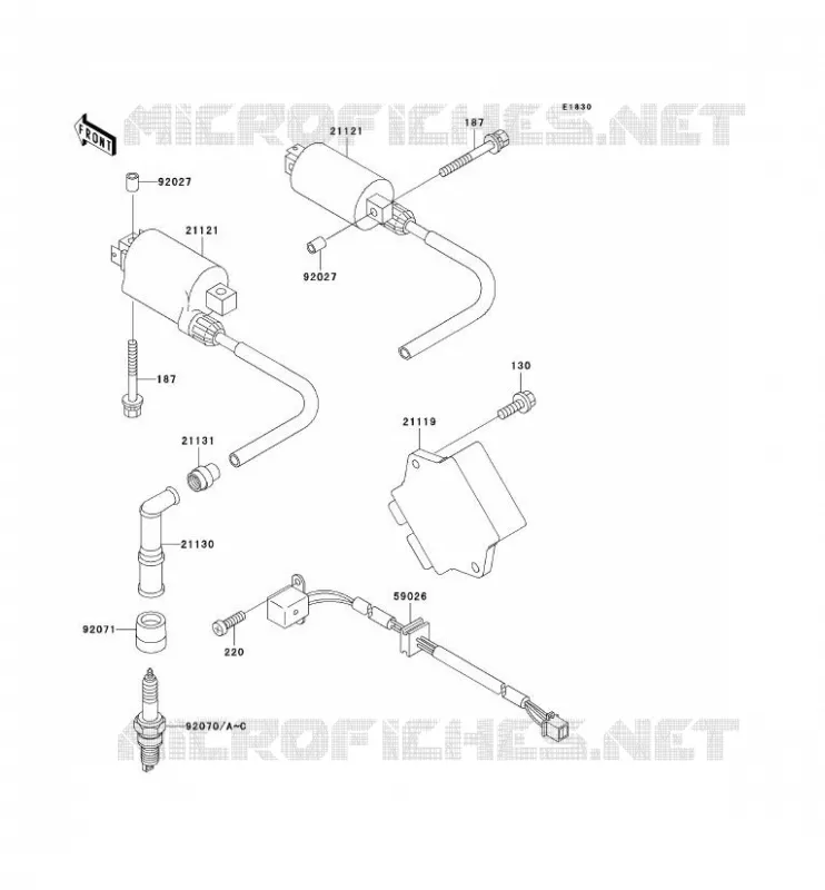 SYSTEME D&acute;ALLUMAGE Kawasaki MOTOS 500 2000 GPZ500S  EX500-D7