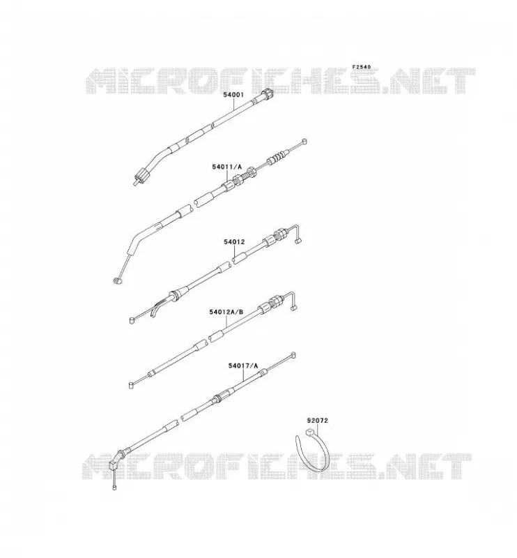 CABLES Kawasaki MOTOS 500 1994 GPZ500S  EX500-E1