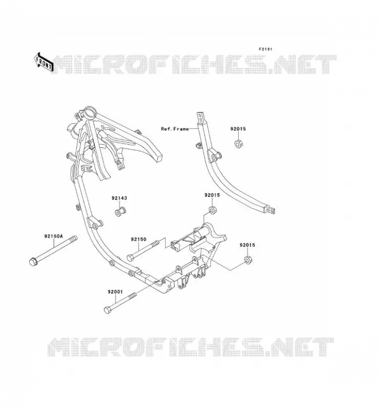 PIECE DE CADRE (COUVERTURE) Kawasaki MOTOS 500 1996 GPZ500S  EX500-E3