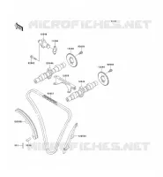 ARBRE A CAME/TENDEUR pour Kawasaki GPZ500S 1997