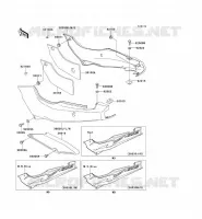 CACHE LAT&Eacute;RAL/GARDE CHAINE pour Kawasaki GPZ500S 1997